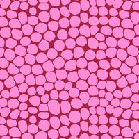 PInk bubble shapes on a darker pink background printed on 100% cotton from Kaffe Fassett. Available in store and online at Fabric Focus