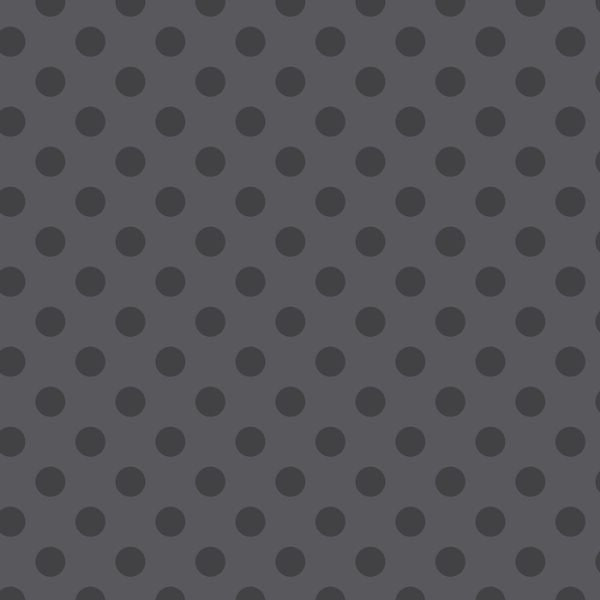 Pattern of black polka dots on a gray background
