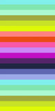 A vertical striped color pattern featuring horizontal bands of light blue, mint green, olive green, yellow-green, orange, pink, purple, magenta, dark blue, light blue, and bright yellow.
