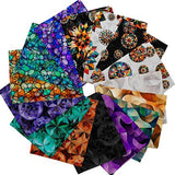 Fat Quarter Bundles. Each fat quarter measures approx 45cm x 56cm.
The new collection, Solstice by Dan Morris for Quilting Treasures. Sold at Fabric Focus