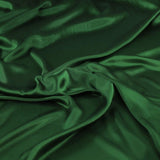 Gorgeous viscose satin in gorgeous emerald green shade from Fabric Godmother and available at Fabric Focus.