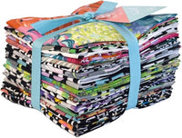 Fat Quarter Bundles. Each fat quarter measures approx 50cm x 56cm.
This collection from Kaffe Fassett is a selection of blk/white in florals and geometrics.