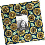 Fabric bundle of 42 10-inch squares of the collection Sunflowers in my Heart by Kate Spain for Moda. Available to buy in store and online at Fabric Focus Edinburgh.