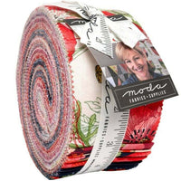 Fabric bundle of 40 2.5" WOF of the collection Superbloom by Robin Pickens for Moda. Available to buy in store and online at Fabric Focus Edinburgh.