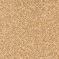A Vintage Christmas is a New Collection by Kansas Troubles. Small stylised flowers in tan/gold colourway. Sold in quarter metre increments.