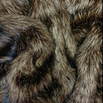 Luxury Faux Fur in long hair brown bear. Fabric Focus