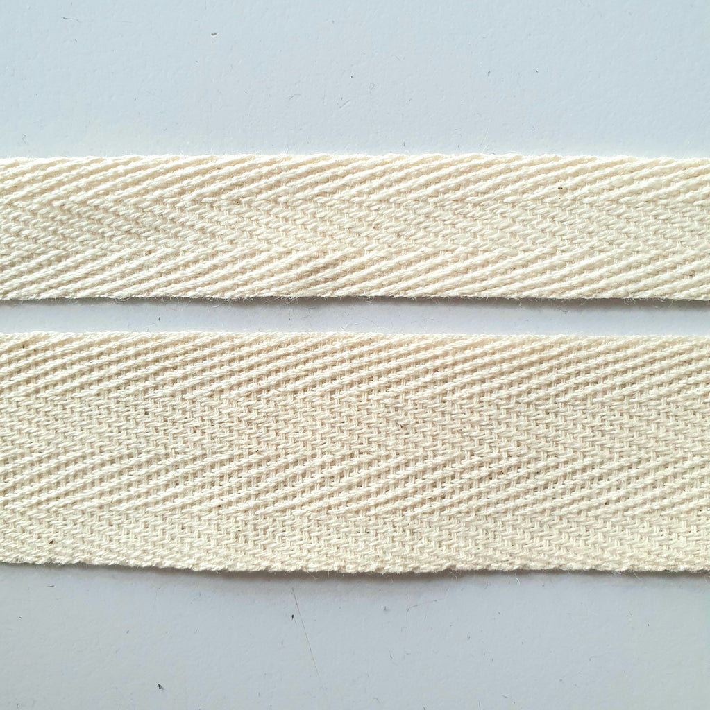 Herringbone Twill Tape Natural FabricFocus