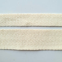 herringbone twill tape. natural. Fabric Focus