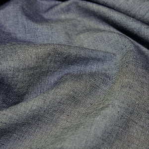 Cotton Chambray. Navy. Fabric Focus