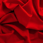 Satin Backed Crepe is a beautiful fabric for draping and is truly reversible. Satin and matt complements each other and both sides can be used in the same garment. Prada, satin back crepe is available in many beautiful colours, this being the rich red.  Sold in half meter lengths at Fabric Focus.