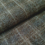100% Wool. Brown Duckegg check. Fabric Focus 