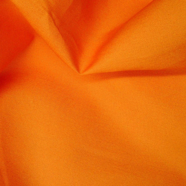 Cotton Poplin - Orange. Fabric Focus