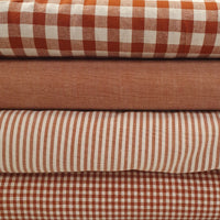 Cotton - Yarn Dyed Chambray - Terracotta Stripe