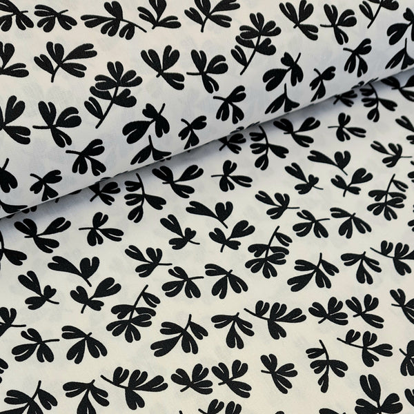 You can never go wrong with the ever classic combination of black and white! Stunning floral print in monochrome colours, perfect for Spring/Summer dresses!  Sold in half metre increments at Fabric Focus.