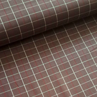 Beautiful cotton poplin in a classic  'Farmers' check square of pink, burgundy on a dark blush background. Great to sew up into a classic shirt or even a shirtdress!!! Available to buy in half metre increments at Fabric Focus Edinburgh.