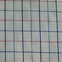  Beautiful cotton poplin in a classic  'Farmers' check square of pink, navy and green on a mini pink and ivory gingham background. Great to sew up into a classic shirt or even a shirtdress!!! Available to buy in half metre increments at Fabric Focus Edinburgh.
