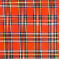 Hard wearing because of the blend between polyester and viscose.  Machine washable and crease resistant - suitable for clothing, kilts, trousers and suits and also for interior products such as curtains and cushions. This is the classic Royal Stewart check.  Sold in half metre increments at Fabric Focus.