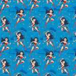 Superheroes. Justice League. Wonder Woman. 100% cotton. Fabric Focus