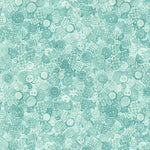 Just Sew is a 100% cotton featuring scattered buttons in a aqua colourway. Available to buy in quarter metre increments.