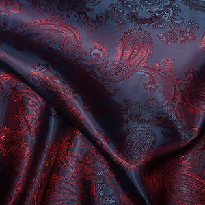 paisley lining. purple/red 30. Fabric Focus