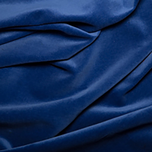 100% cotton velvet. royal blue. Fabric focus