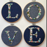 Workshop - Embroidered Typography with Lisa Dolson - Saturday 6th August 10.30am - 3.30pm