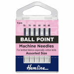 Sewing Machine Needles. Ball Point assorted size. Fabric Focus