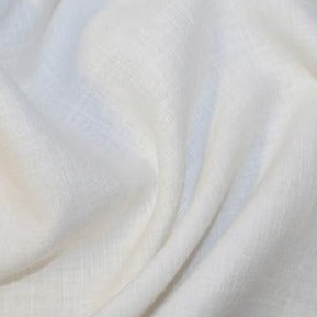 100% washed linen. white. Fabric Focus