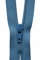 YKK dress zip. 145 slate blue. various size lengths. Fabric Focus