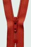 YKK dress zip. 855 russet. various size lengths. Fabric Focus