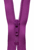 YKK dress zip. 299 dark fuchsia. various size lengths. Fabric Focus