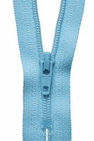 YKK dress zip. 545 sky. various size lengths. Fabric Focus