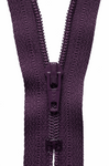 YKK dress zip. 863 Damson. various size lengths. Fabric Focus