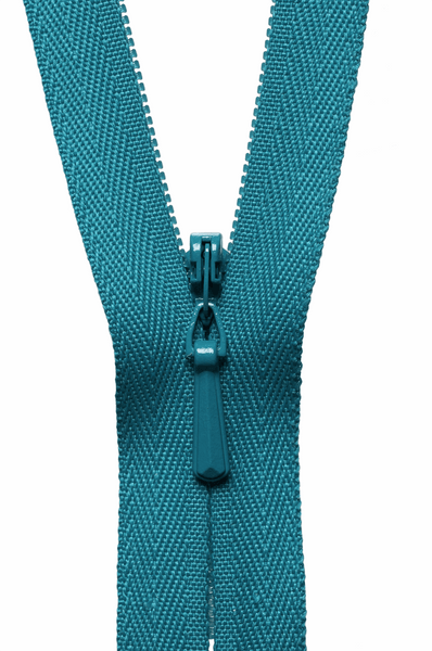 YKK concealed zip. kingfisher 037. various sizes. Fabric Focus