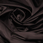 A great satin for evening wear or as a luxurious lining to a coat or jacket. Comes in various beautiful shades. This being the rich chocolate. Dry Clean Only NOTE - This fabric will mark if in contact with water Use a dry iron when pressing Available to buy online in half metre increments at Fabric Focus Edinburgh.