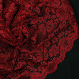 Corded Lace is an exquisite corded lace fabric with a pretty scallop along both edges. Will be perfect to make a statement piece for a special occasion this being the rich Wine colourway. It is slight 'heavier' and more open that the 'Tocca' laces. Available to buy in half metre increments.