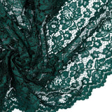 Corded Lace is an exquisite corded lace fabric with a pretty scallop along both edges. Will be perfect to make a statement piece for a special occasion this being the rich Bottle Green colourway. It is slight 'heavier' and more open that the 'Tocca' laces. Available to buy in half metre increments.