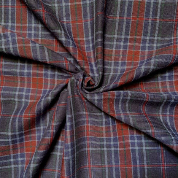 cotton flannel. brushed cotton. stanmore red plaid. 100% cotton. Fabric Focus