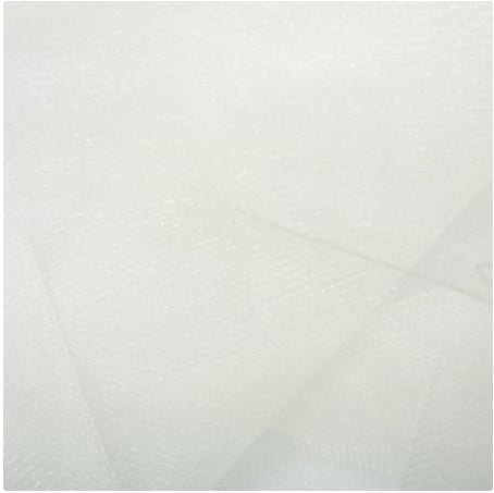 A sheer soft tulle perfect for bridal veiling, wedding/evening dresses, craft and embellishment. Premium quality, this tulle is non-fray for easy use. Super-soft and extra wide in an ivory colourway - the darkest of the three bridal shades available.  Available to buy in half metre increments at Fabric Focus.