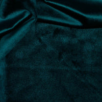 Gorgeous Luxury Velvet with a superb sheen and a deep rich pile suitable for dressmaking, crafts and soft furnishings as well as curtains. Available in an array of beautiful shades, this being dark green. Available to buy online in half metre increments.