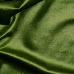 Gorgeous Luxury Velvet with a superb sheen and a deep rich pile suitable for dressmaking, crafts and soft furnishings as well as curtains. Available in an array of beautiful shades, this being olive green. Available to buy online in half metre increments.